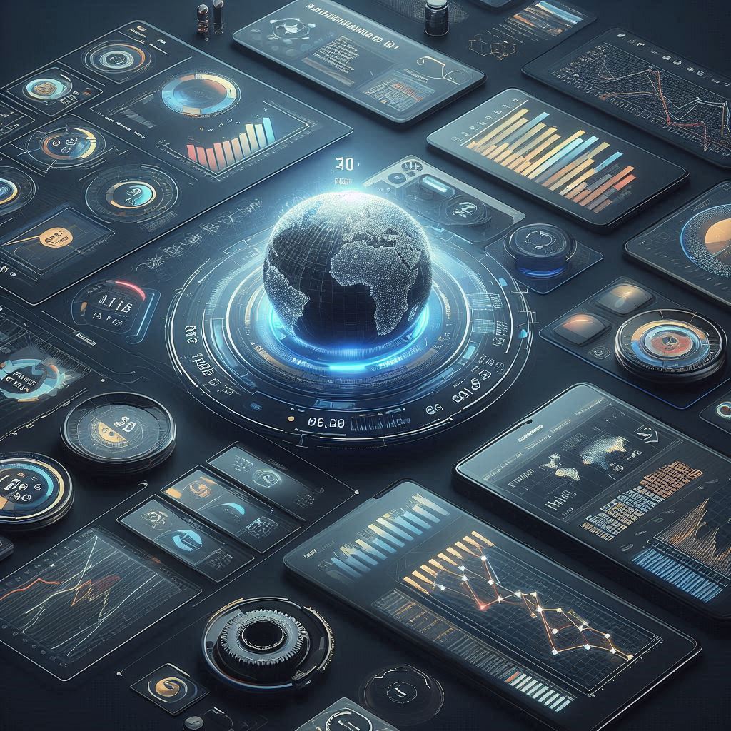 Dashboard interface highlighting key metrics and controls.